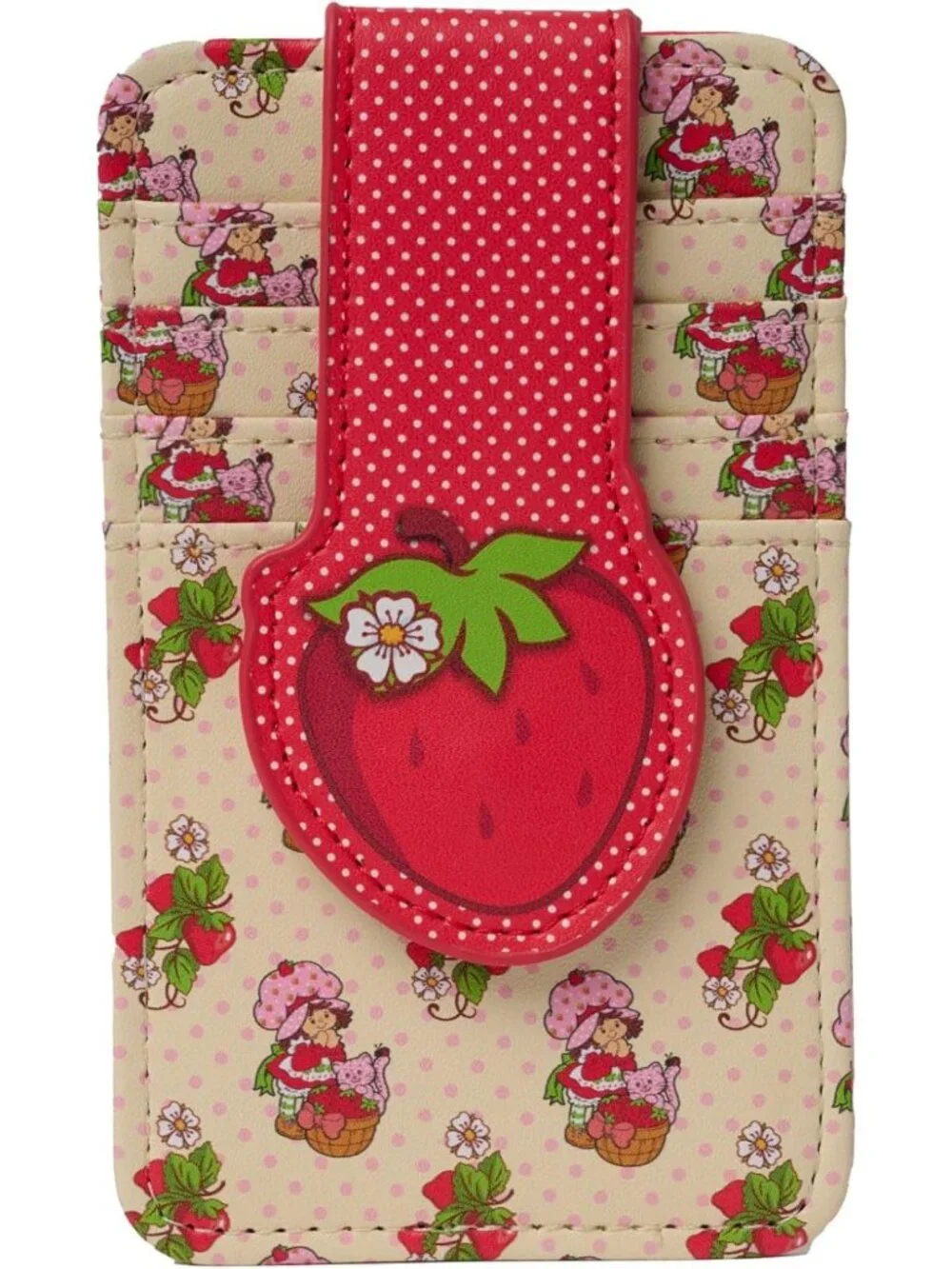 Chic Red Strawberry Shortcake Slim Wallet | Stylish Card Holder for Women